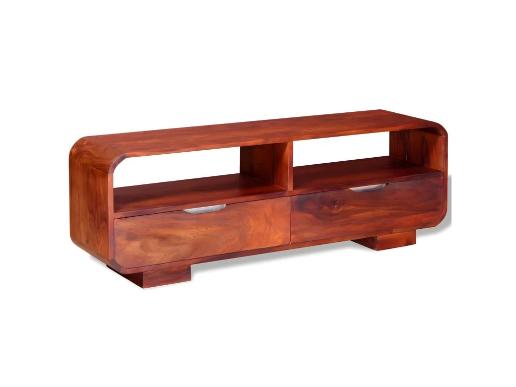 Meuble Télé Buffet Tv Télévision Design Pratique Bois Massif De Sesahm 116 Cm 2502173 – Image 3