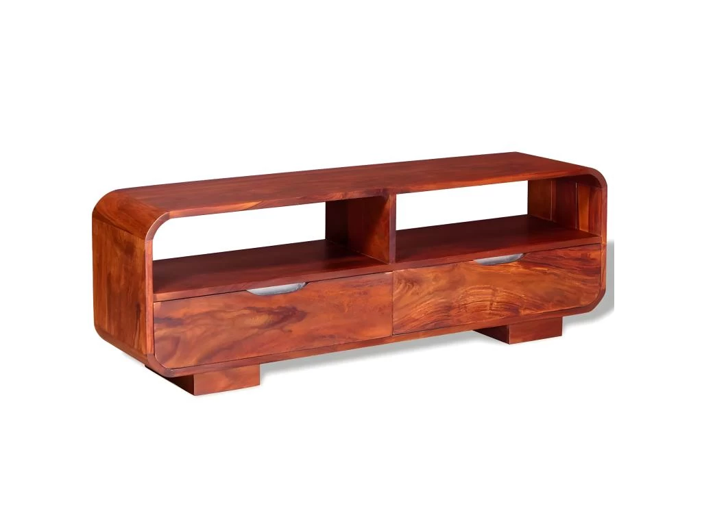 Meuble Télé Buffet Tv Télévision Design Pratique Bois Massif De Sesahm 116 Cm 2502173 – Image 4