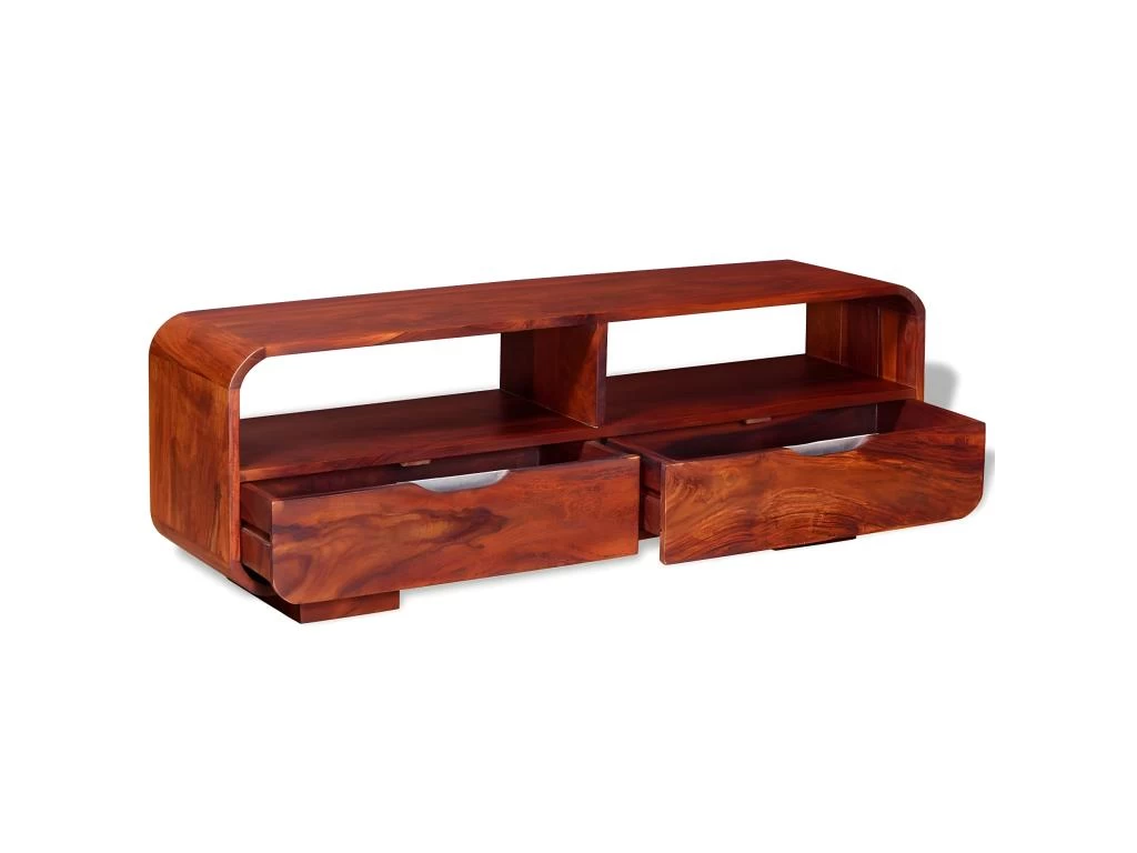 Meuble Télé Buffet Tv Télévision Design Pratique Bois Massif De Sesahm 116 Cm 2502173 – Image 5