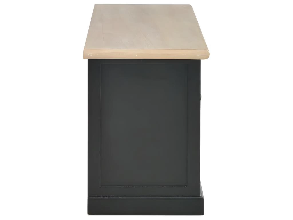 Meuble Télé Buffet Tv Télévision Design Pratique Noir 90 Cm Bois 2502208 – Image 5