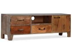 Meuble Télé Buffet Tv Télévision Design Pratique Bois Massif Vintage 118 Cm 2502184