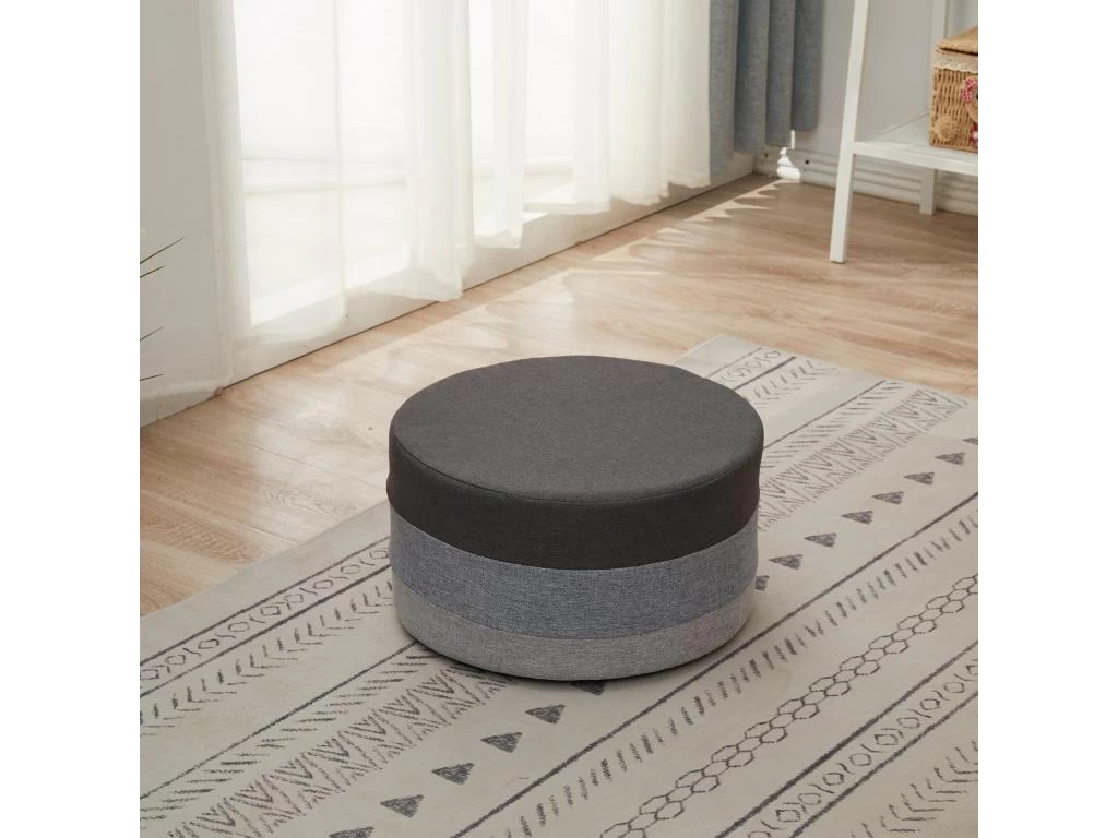 Pouf Repose-pieds Plat Tissu Mobilier Vintage 25x45x45