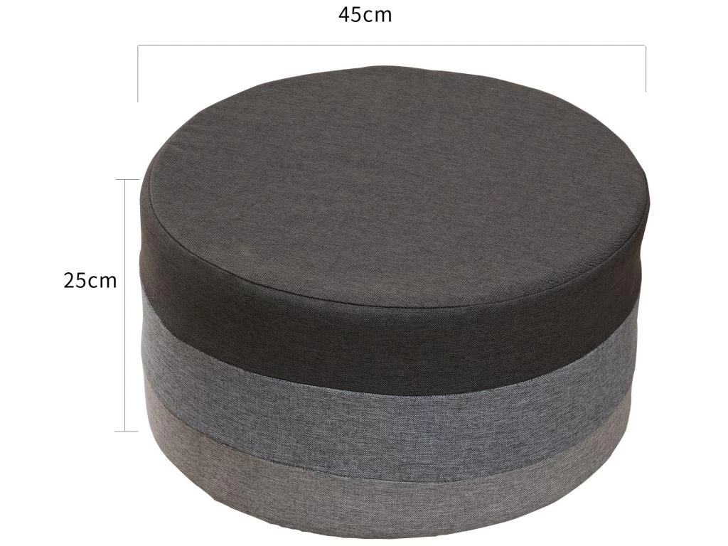Pouf Repose-pieds Plat Tissu Mobilier Vintage 25x45x45 – Image 4