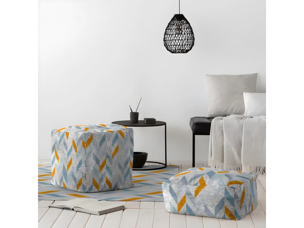 Pouf Amovible En Coton 50x50x25 Cm ENNAES – Image 3