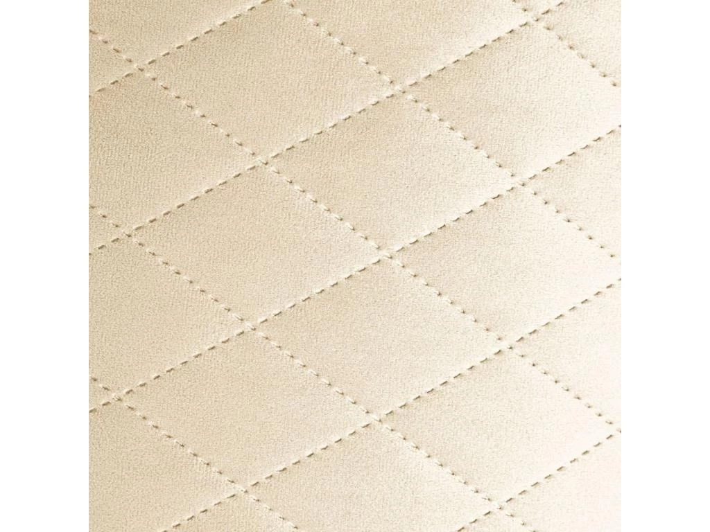 Pouf Tabouret Siège Coffre De Rangement Aspect Velours Matelassé Beige 08_0000576 – Image 4