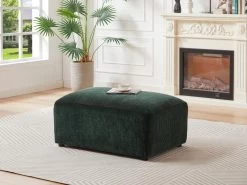 Pouf En Velours Côtelé Vert Sapin TIRONO