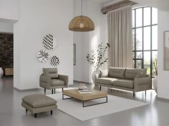 Pouf En Tissu YONI - Taupe