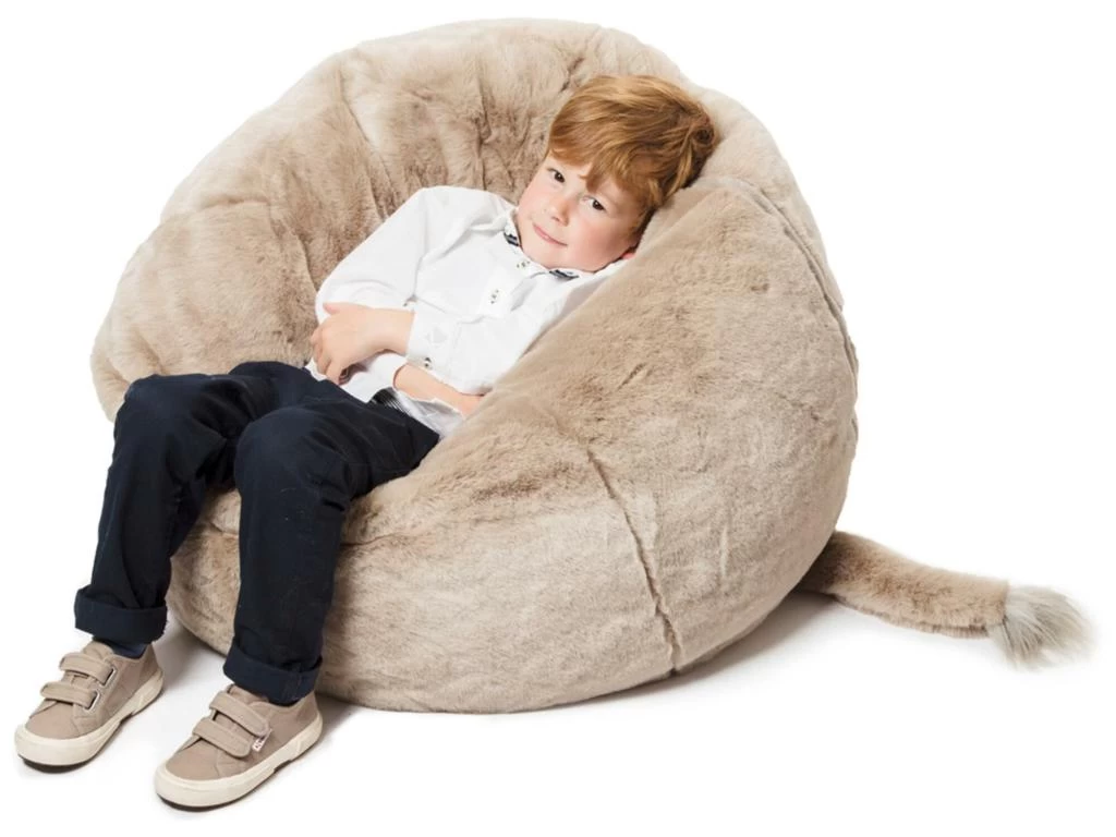 Pouf En Peluche Éléphant George Avec Remplissage – Image 3