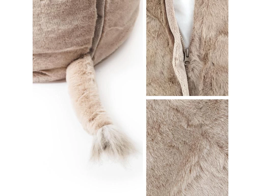 Pouf En Peluche Éléphant George Avec Remplissage – Image 4