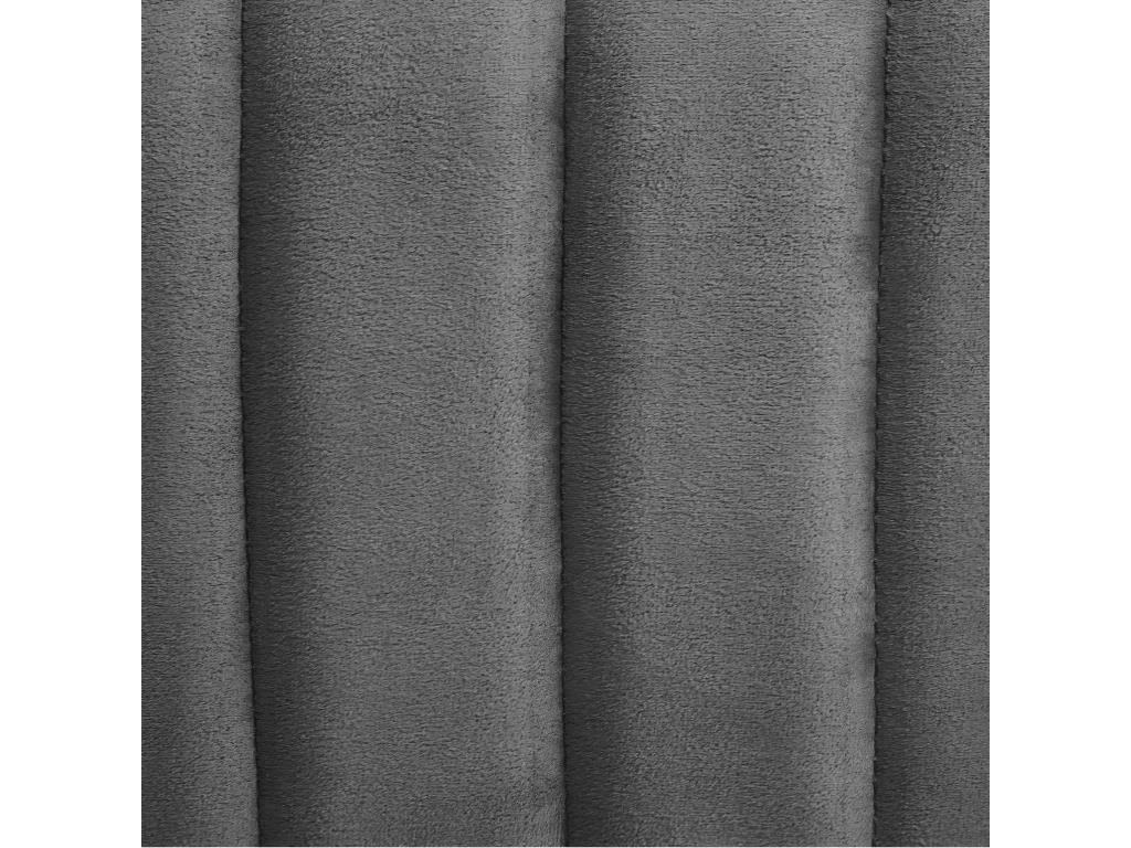 Pouf En Velours Gris Assise Large 52 X 48 Cm – Image 2