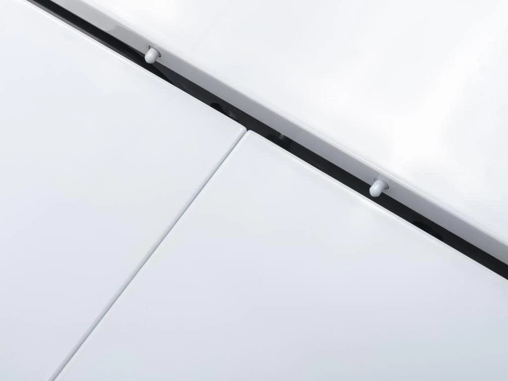 Table Extensible Et Relevable 2 En 1 - MDF Et Acier Inoxydable - Naturel Et Blanc - CAPANI – Image 14