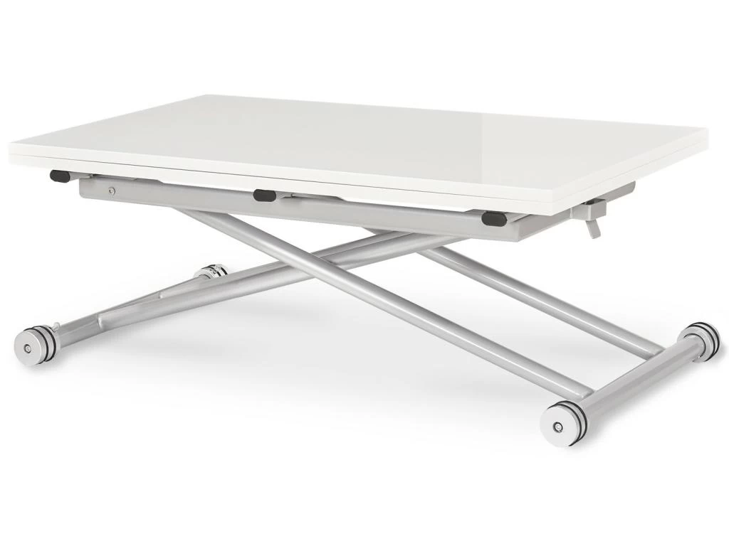 Table Basse Relevable Philadelphia Blanc Laqué