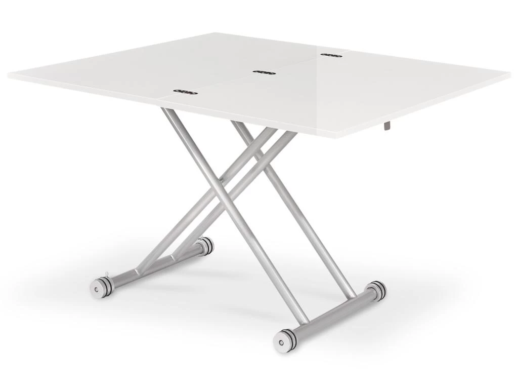 Table Basse Relevable Philadelphia Blanc Laqué – Image 2