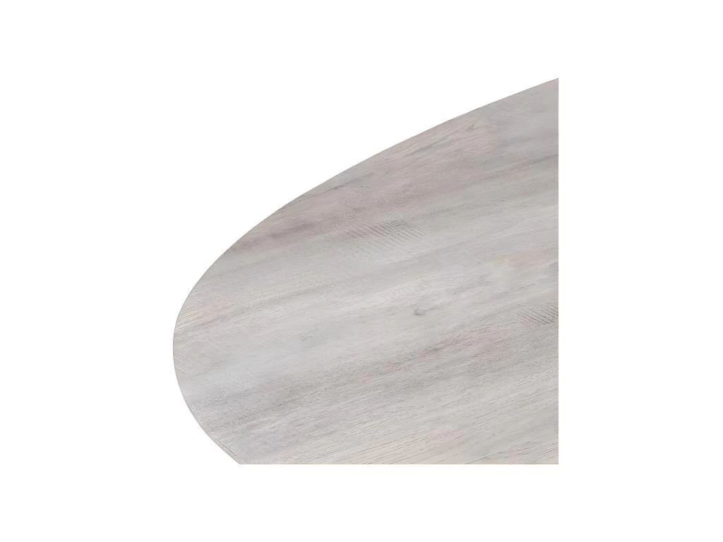 Table Basse Ovale Bois Naturel/Métal Noir - ARICA N°2 – Image 4