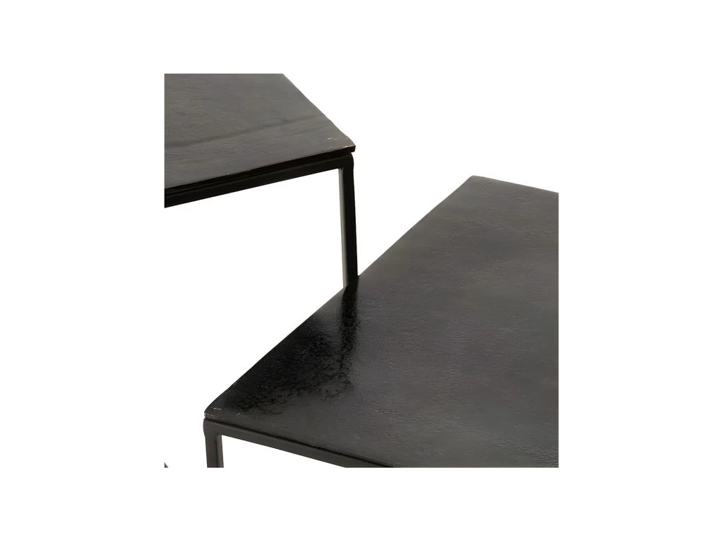 Tables Gigognes Carrées Métal Noir - ZANDVORT – Image 3
