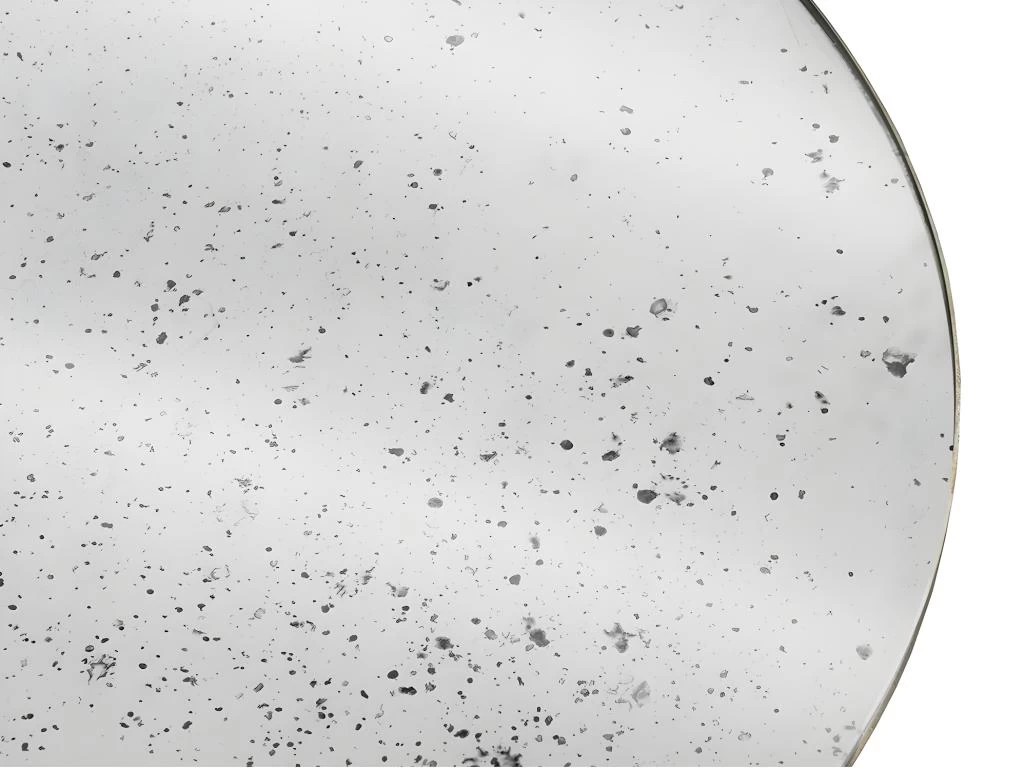 Table Basse En Verre Et Métal - Plateau Effet Miroir Vieilli - Doré - CORIANE – Image 6