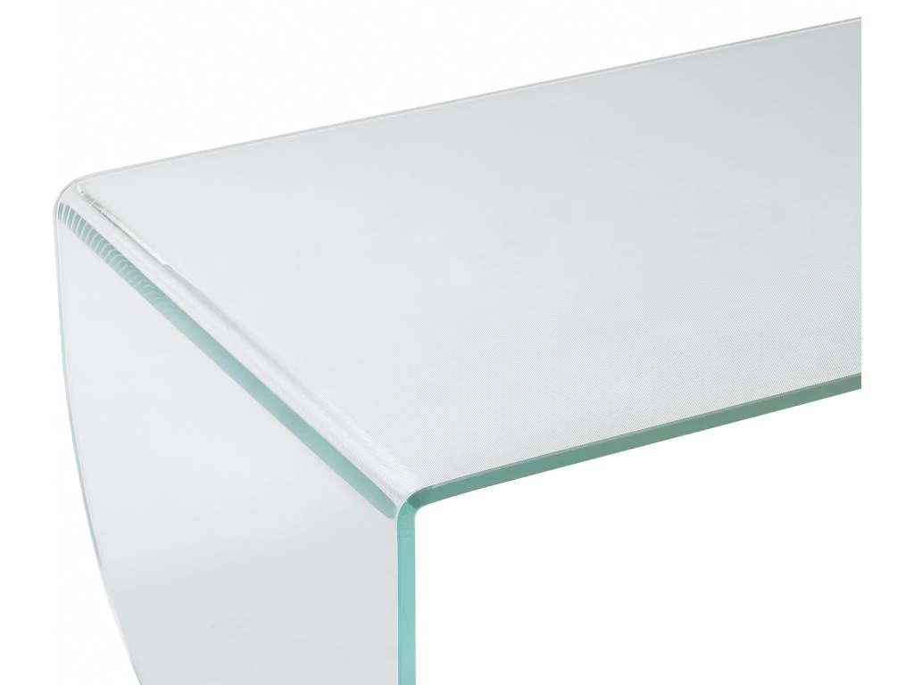 Table Basse En Verre Trempé - Transparent Et Vert - KINAMI – Image 5