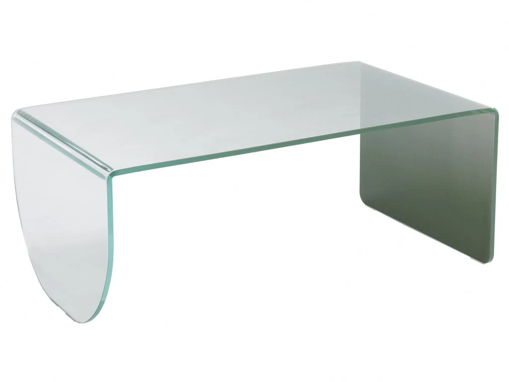 Table Basse En Verre Trempé - Transparent Et Vert - KINAMI – Image 3