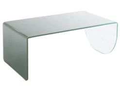 Table Basse En Verre Trempé - Transparent Et Vert - KINAMI