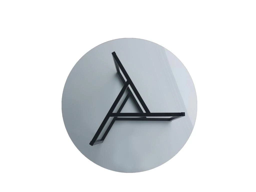 Tables Basses Rhin Ronde Structure Métallique En Couleur Noir Uni. 75x42x75cm – Image 4