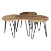 Lot De 4 Tables Basses Modulables Bois Massif - MISKA