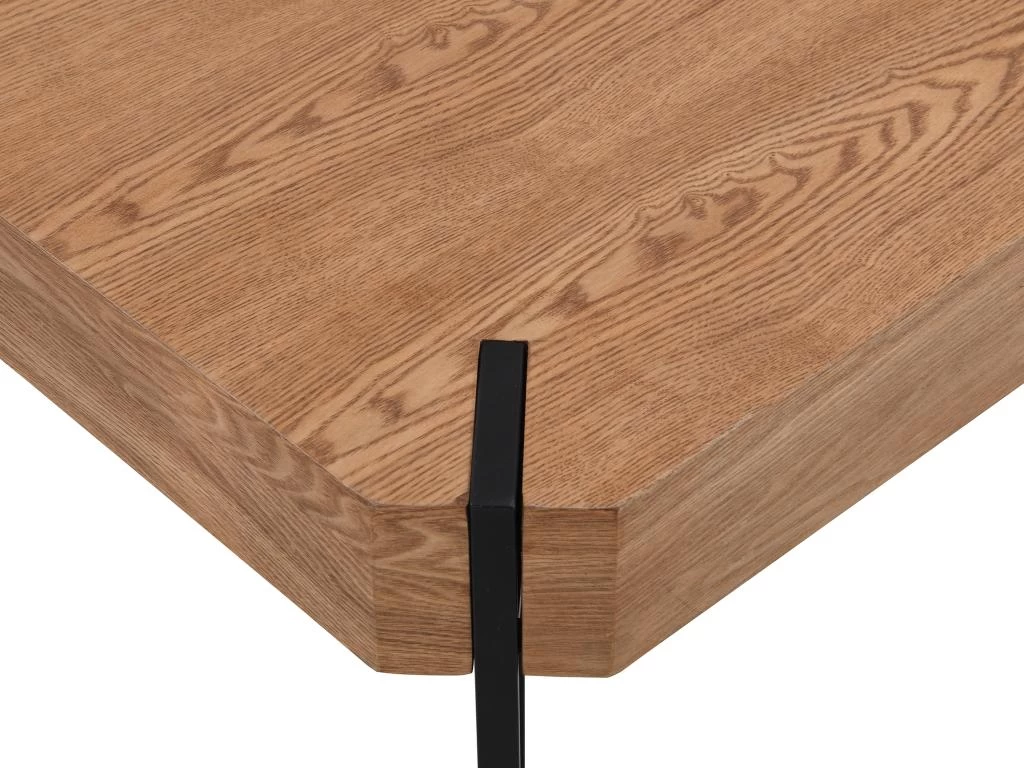 Table Basse En MDF Et Métal - Naturel Et Noir - MANULILA – Image 5