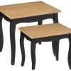 Set De 2 Tables Basses D'appoint Coloris Noir Dimensions L. 60 X P. 38 X H. 22,5"