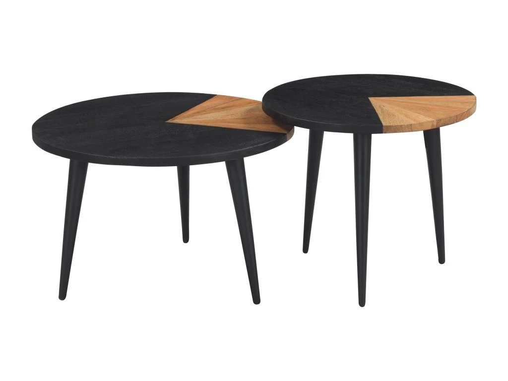 Tables Basses Binôme En Bois D'acacia (lot De 2) – Image 4