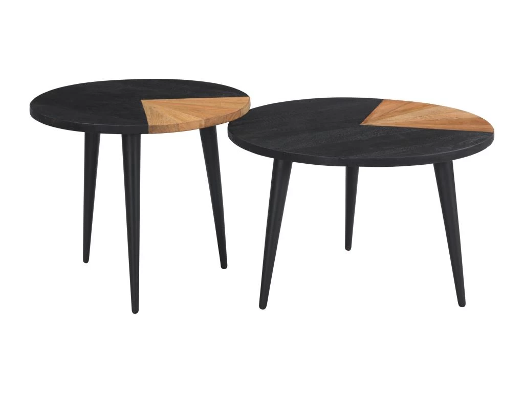 Tables Basses Binôme En Bois D'acacia (lot De 2) – Image 5