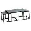 Tables Basses Gigognes Acier/Céramique Anthracite Mat - JANIE