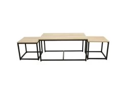 Tables Gigognes En Bois Et Métal Seattle (Lot De 3)
