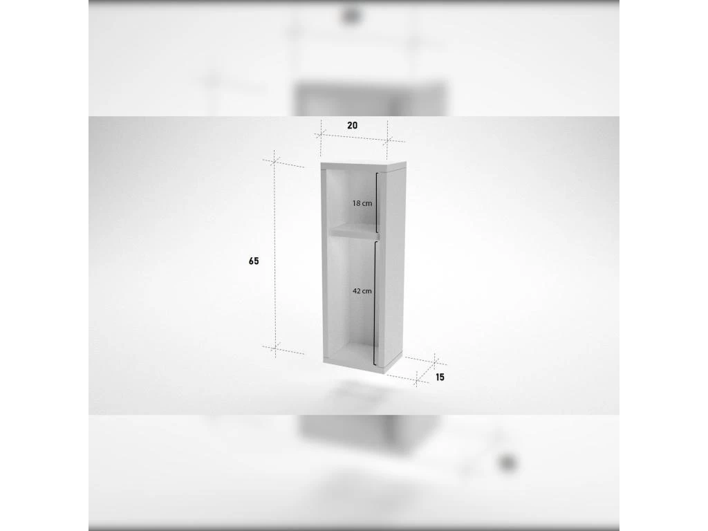 Table, 100% Aggloméré Plaqué Mélamine, Couleur Blanc 20x18x15 – Image 4