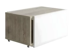 Table Basse Extensible Avec Caisson Coulissant L74-125 Cm - Slide
