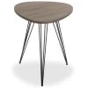 Table D'appoint Seatle, 60 X 50 X 50 Cm, Bois Et Métal, Marron Et Noir