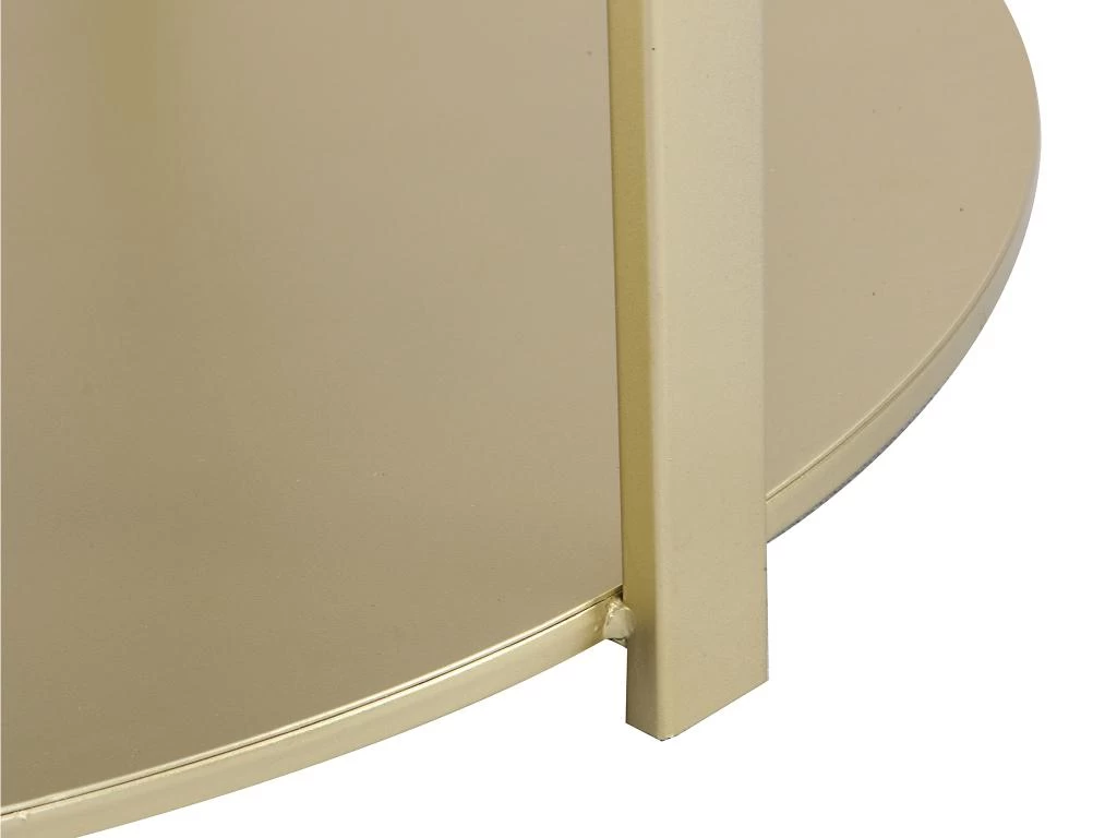 Table Basse En Métal Et Verre - Doré Et Noir - DIBIA – Image 6