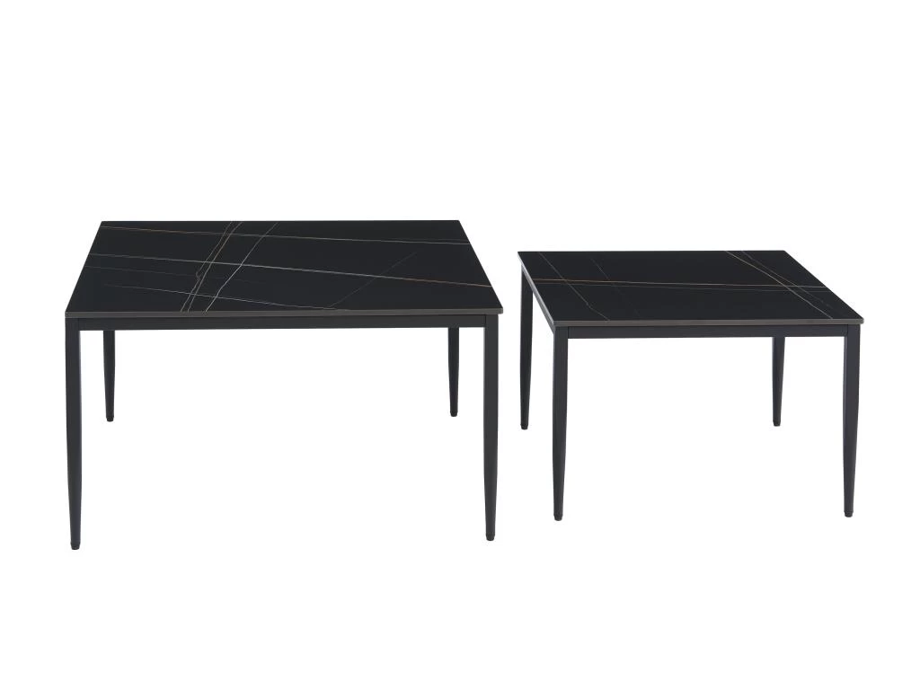 Table Basse En Céramique Et Métal - Noir Et Doré - SUZETE De Pascal MORABITO – Image 4