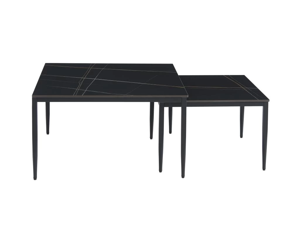 Table Basse En Céramique Et Métal - Noir Et Doré - SUZETE De Pascal MORABITO – Image 3