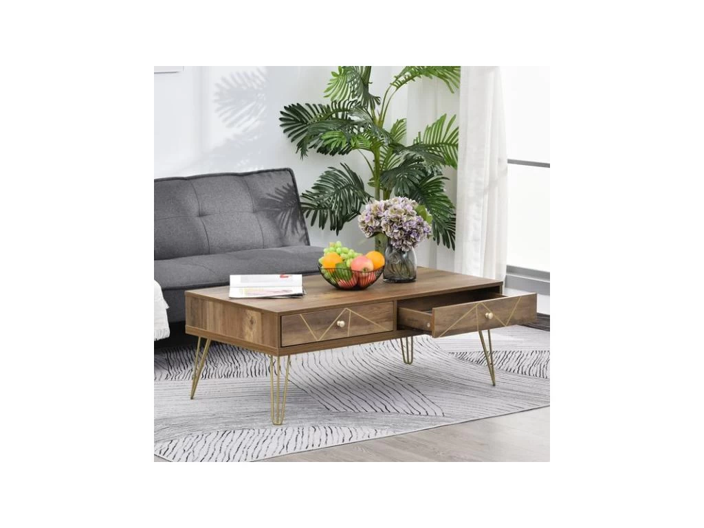 Table Basse Rectangle CAMEL Marron – Image 4