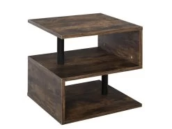 Table Basse Contemporaine SILVIO Bois Et Noir