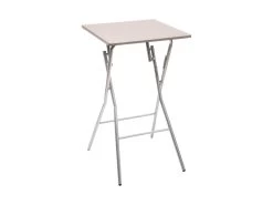 Table De Bar Pliante Taupe 60 X 60 Cm