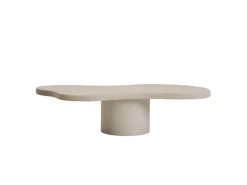 Table Basse Du Microciment En Couleur Blanc 140 Cm