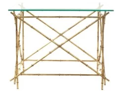 Table D'appoint Or Et Transparent 39 X 69 X 58.92 Cm - Argie