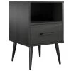 Bout De Canapé 1 Tiroir En MDF Chêne Noir