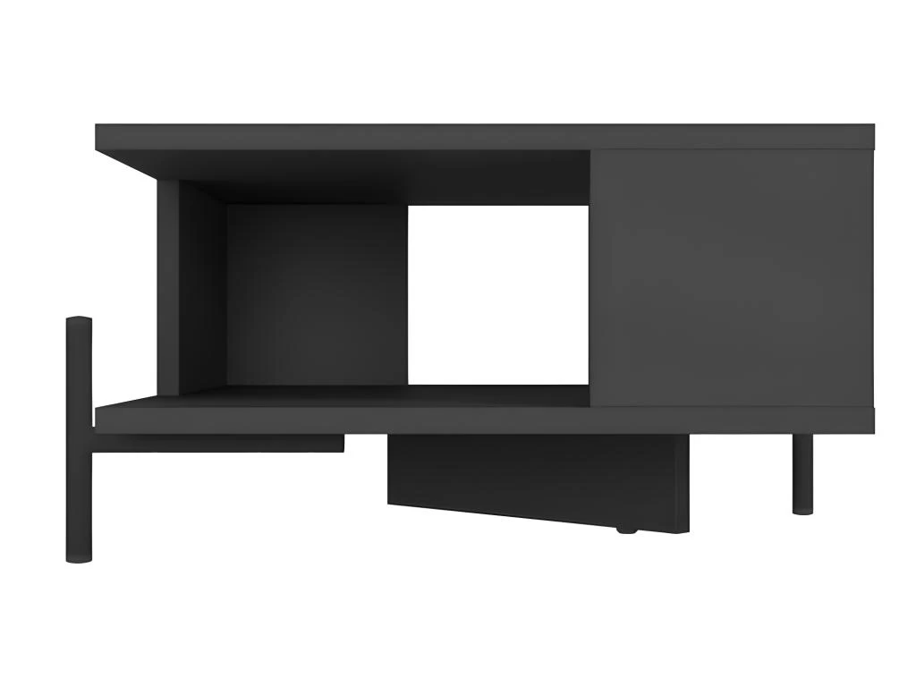 Table Basse Rectangle Pieds Métal Noire 52 Cm – Image 4