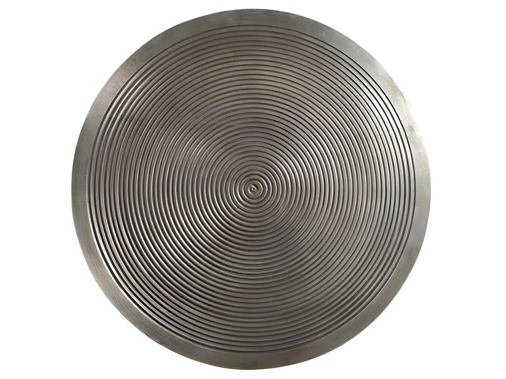 Tables Basses Gigognes CANDEUR - Motifs Sculptés - Acier - Coloris : Doré, Argent, Cuivre – Image 9