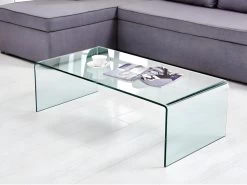 Table Basse ALONZO - Verre Trempé Courbé