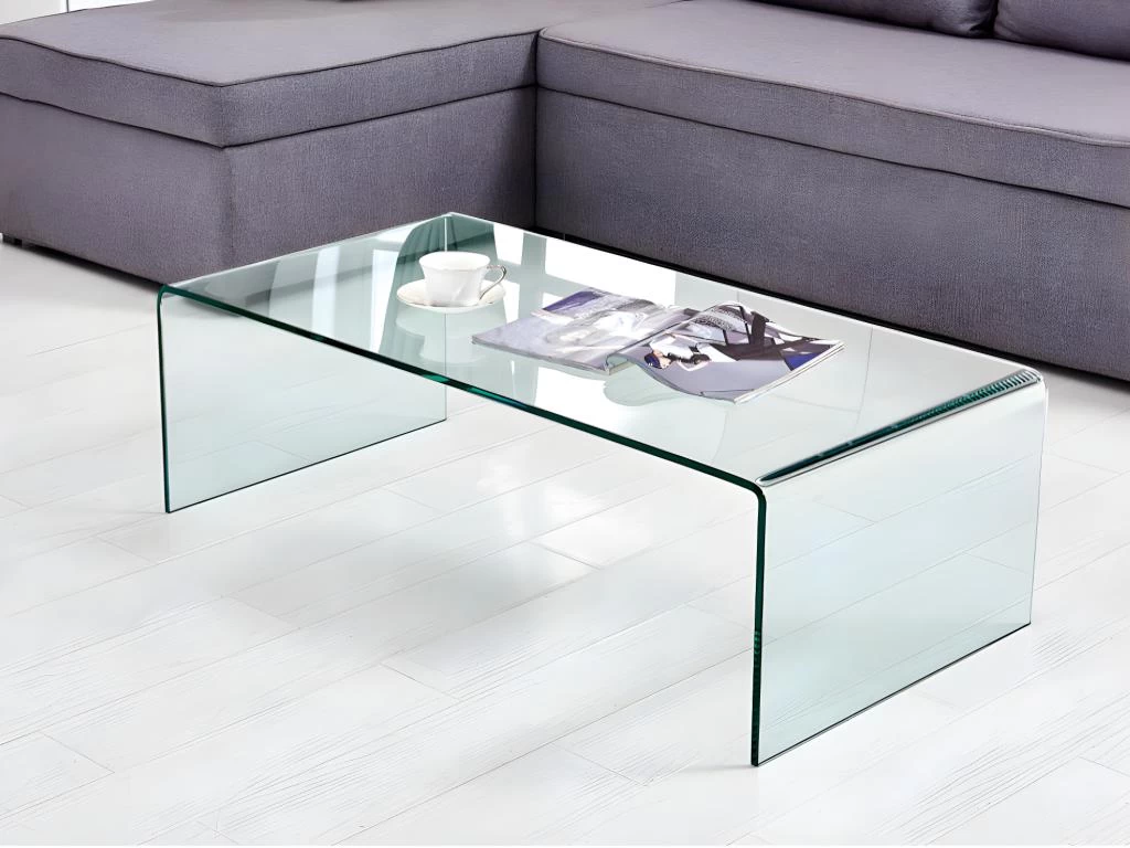 Table Basse ALONZO - Verre Trempé Courbé