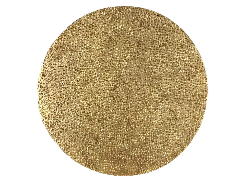 Tables Basses Gigognes BELAMI - Motifs Sculptés - Métal - Coloris : Doré Et Pieds Noirs – Image 4