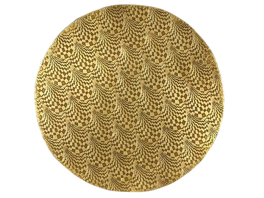 Tables Basses Gigognes BELAMI - Motifs Sculptés - Métal - Coloris : Doré Et Pieds Noirs – Image 3