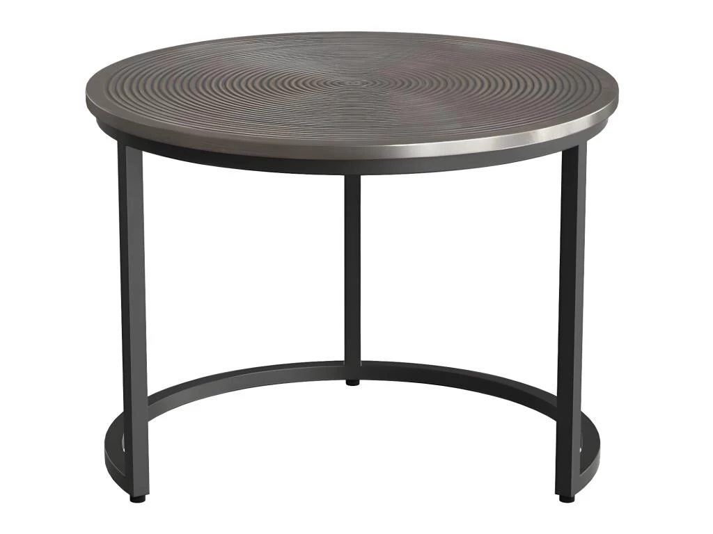 Tables Basses Gigognes CANDEUR - Motifs Sculptés - Acier - Coloris : Doré, Argent, Cuivre – Image 6